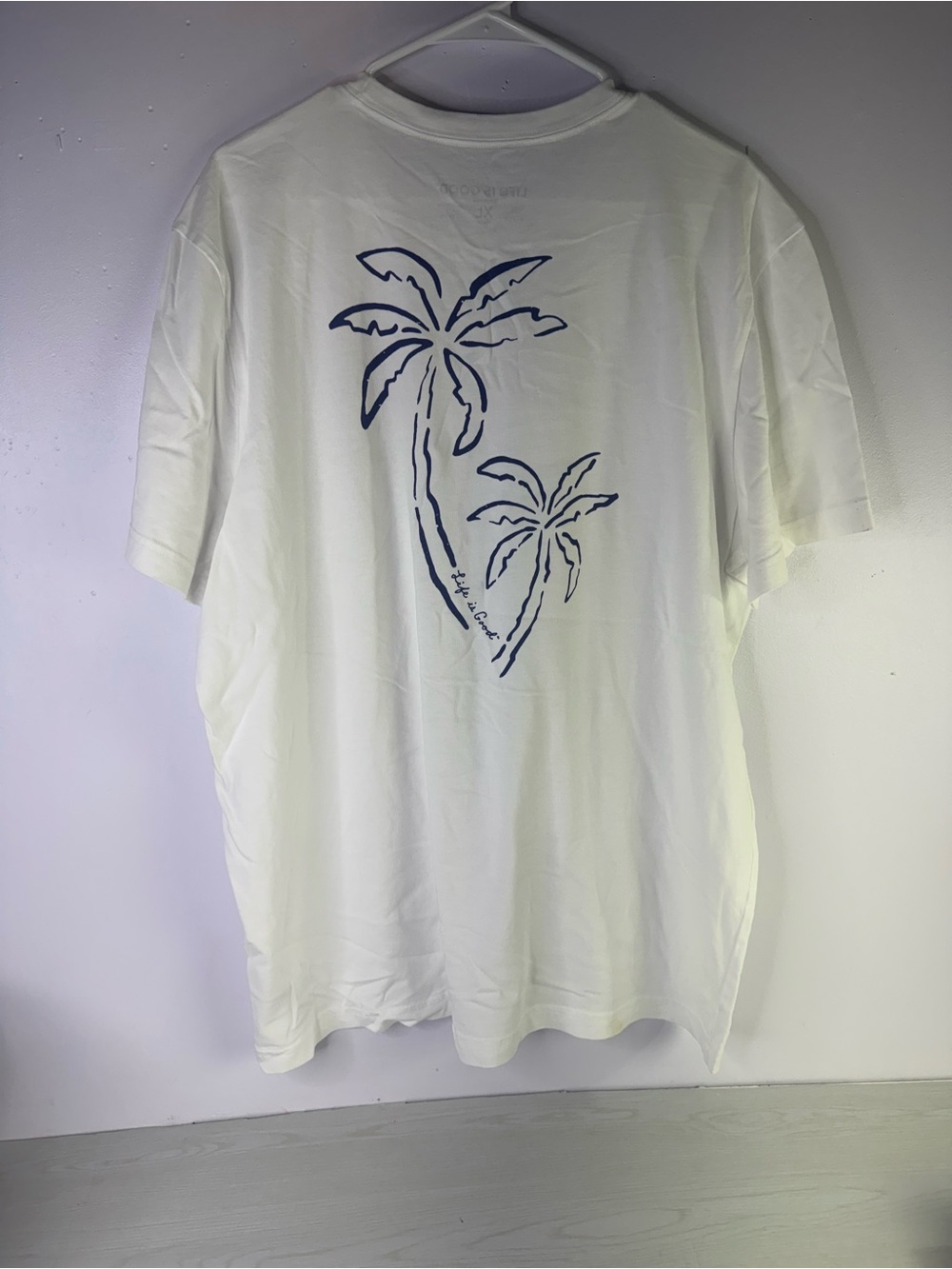 Life is Good Mens XL Men's Two Simple Palms Short Sleeve Crusher Tee